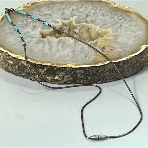 VTG Native American Turquoise & Sterling Silver Kokopelli Necklace Earring Set - Picture 8 of 15